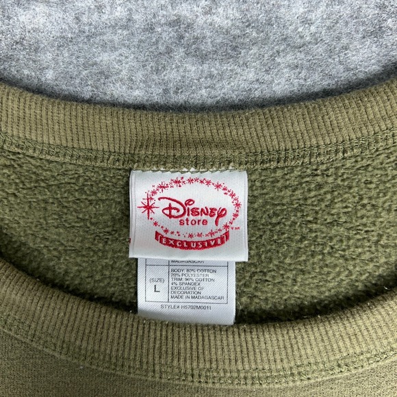 Disney Sweater Women Large Green Store Exclusive Grumpy Cutout Fleece Sweatshirt - Picture 4 of 10